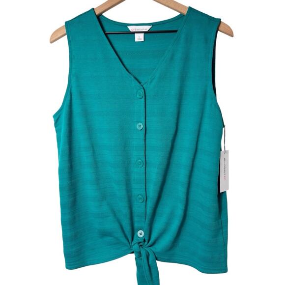 LIZ CLAIBORNE FANFARE TEAL WOMEN SIZE LARGE BRAND NEW WITH TAGS - Picture 1 of 6